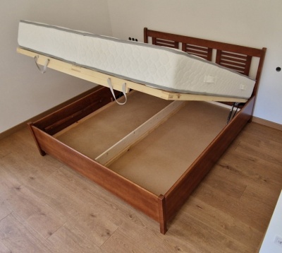 Gy�m�nt + 10 cm magas�tott francia�gy - felnyithat�! - 140x200, 160x200 �s 180x200 cm - b�kk (kem�nyfa) kivitelben - nagy teherb�r�s�, massz�v! - di� sz�nben p�colva - most 50 % kedvezm�nnyel!- aj�nd�k memory kisp�rn�val!