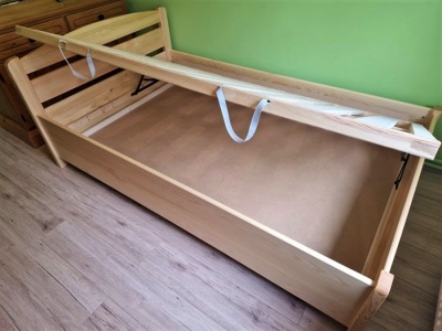 Zaf�r 120x200 cm MAGAS�TOTT (+ 10 cm) oldalr�l felnyithat� Mini Francia�gy - nagy teherb�r�s�, massz�v! -   selyemf�ny� lakkoz�ssal - Most 30 % kedvezm�nnyel!