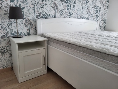 Fanni + 10 cm-mel magas�tott Francia�gy - felnyithat� kivitel! - 140x200 cm, 160x200 cm, �s 180x200 cm - b�kk (kem�nyfa) kivitelben - nagy teherb�r�s�, massz�v!  - feh�r sz�nben, most 50 % kedvezm�nnyel!- aj�nd�k memory kisp�rn�val!